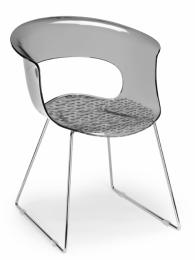 Дизайнерски стол прозрачно сив